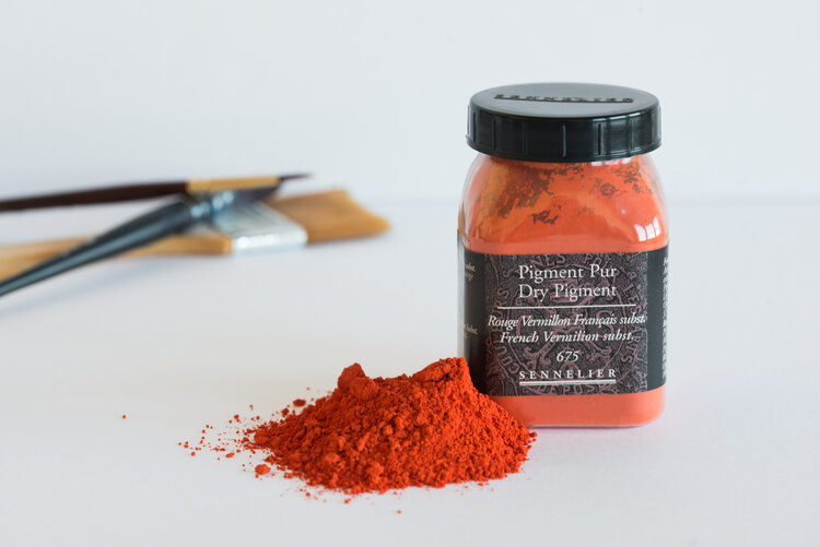 Sennelier 675 Frans vermiljoenrood (hue) 100  gram - Pigment Pur