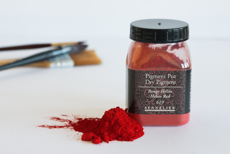 Sennelier 619 helios rood 40  gram - Pigment Pur