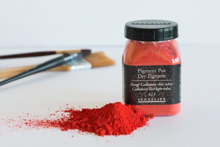 Sennelier 613 cadmium rood licht hue 90  gram - Pigment Pur