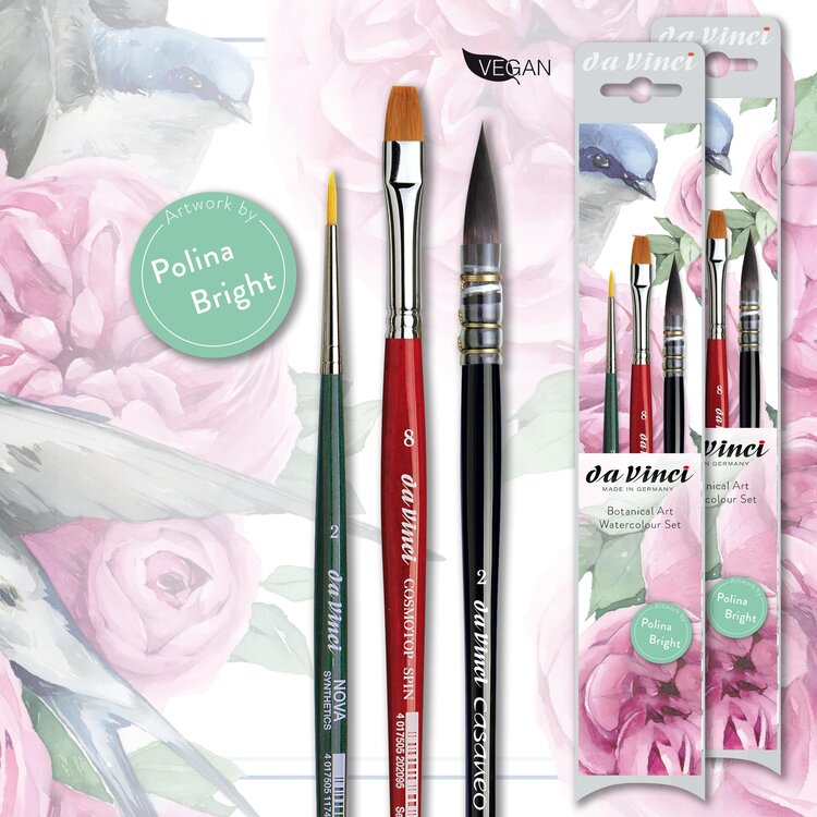 DaVinci Botanical art aquarel penselen set (4216)