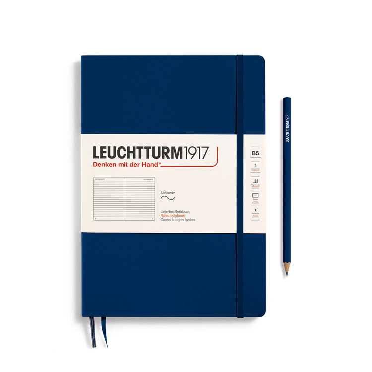 Leuchtturm1917 notitie boek (softcover) B5 - ruled Composition