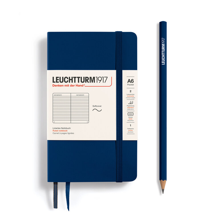 Leuchtturm1917 notebook A6 (softcover) - ruled pocket