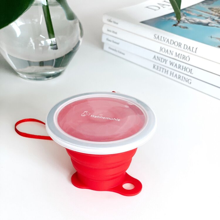 Hahnemühle aquarel waterbeker met deksel