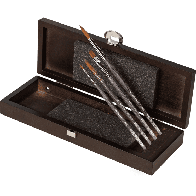 DaVinci Colineo aquarelpenselen set in houten kist