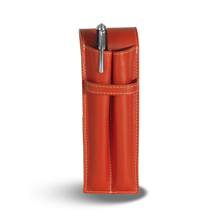 Récife Paris lederen etui met omslag riviera ORANJE - (2p.)