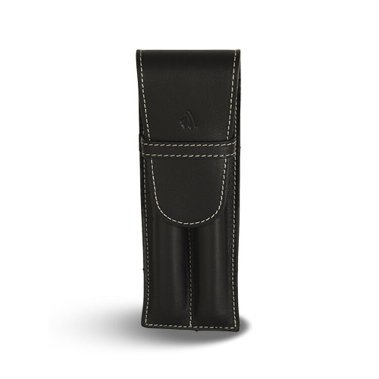 Récife Paris lederen etui met omslag riviera ZWART - (2p.)