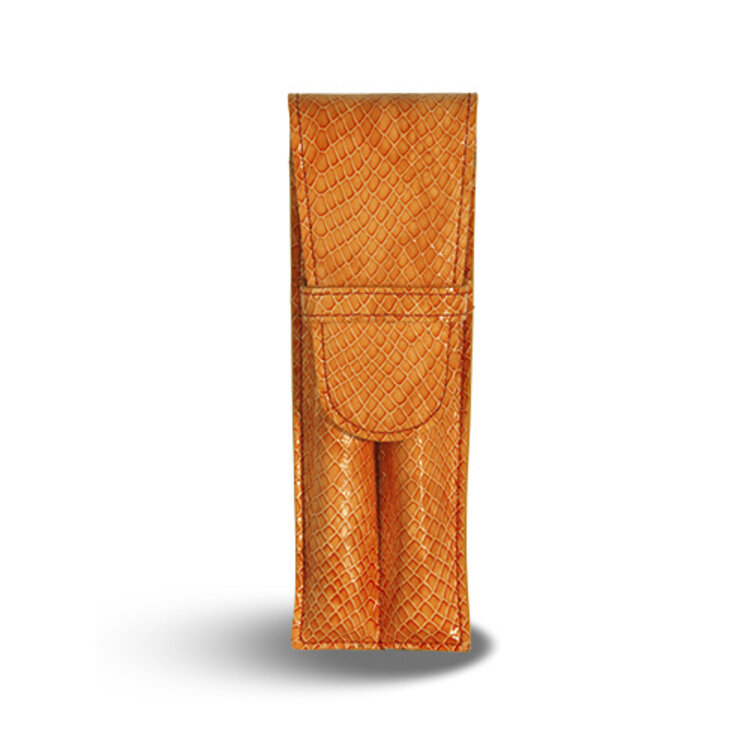 Récife Paris lederen etui met omslag casamance ORANJE - (2p.)