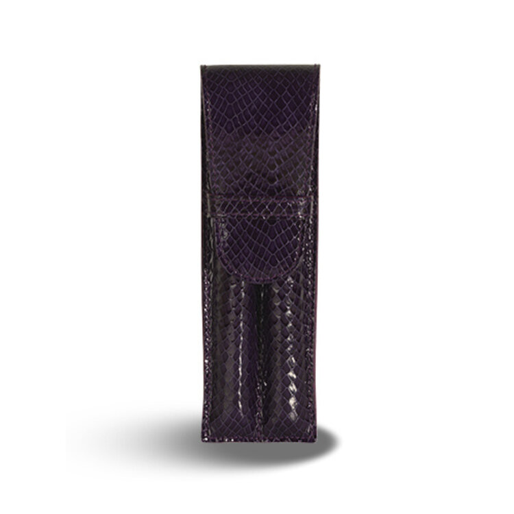 Récife Paris lederen etui met omslag casamance INDIGO BLAUW - (2p.)