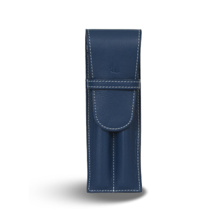 Récife Paris lederen etui met omslag riviera BLAUW - (2p.)