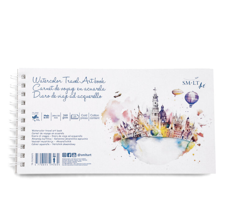 SM.LT Art Travel Art book - Watercolor aquarelpapier
