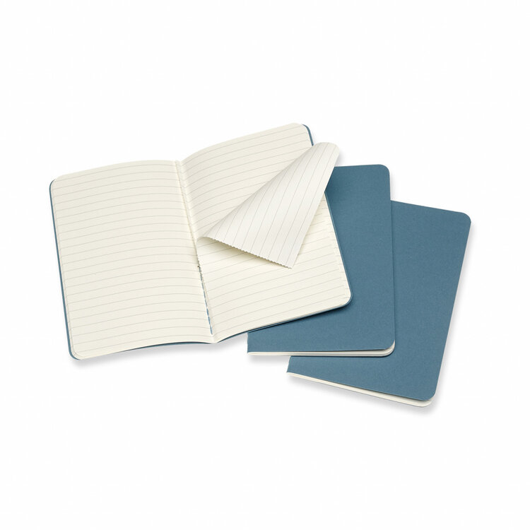 Moleskine Cahiers collection - set 3 journals (brisk blue)