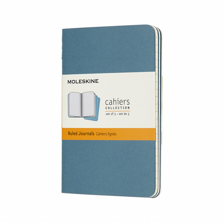 Moleskine Cahiers collection - set 3 journals (brisk blue)