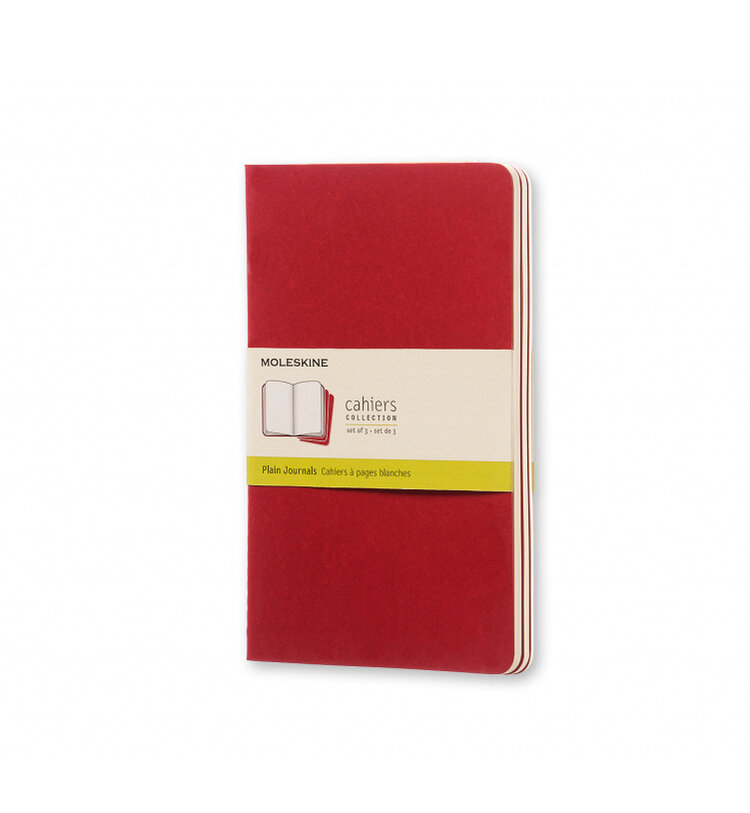 Moleskine Cahiers collection - set 3 journals (cranberry red)