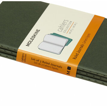 Moleskine Cahiers collection - set 3 journals (myrtle green)