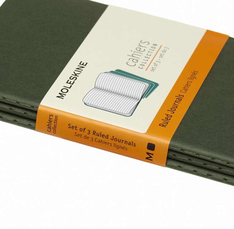 Moleskine Cahiers collection - set 3 journals (myrtle green)