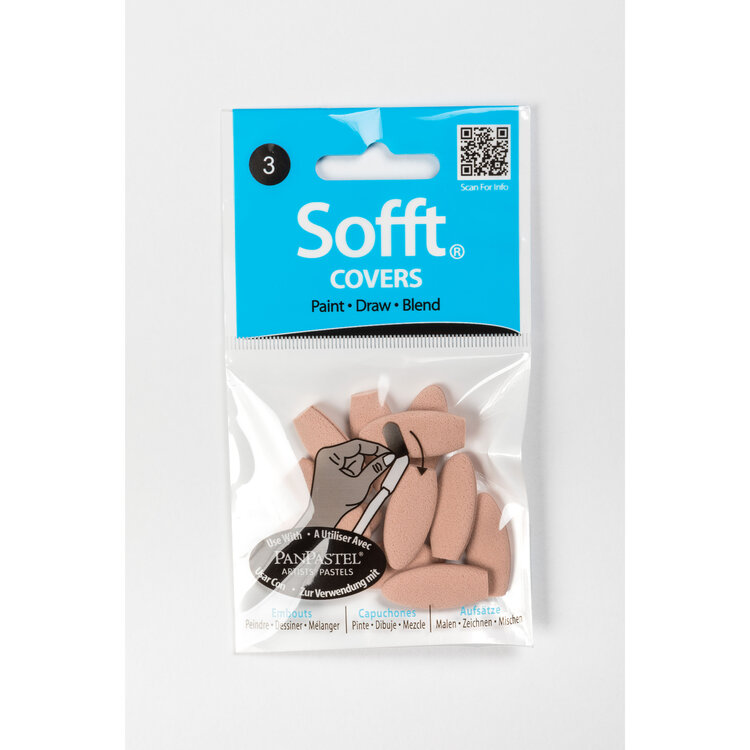 PanPastel (Golden) Sofft Tools hoesjes sponsjes (punt nr. 3) 10 stuks - ovaal