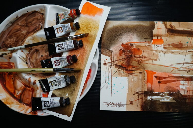 Daniel Smith Jayson Yeoh master artist set - Warm it up 6x 5ml