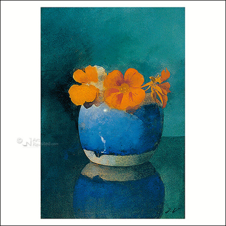 Art Revisited kunstkaart Jan Voerman - gemberpot met Oost-Indische kers