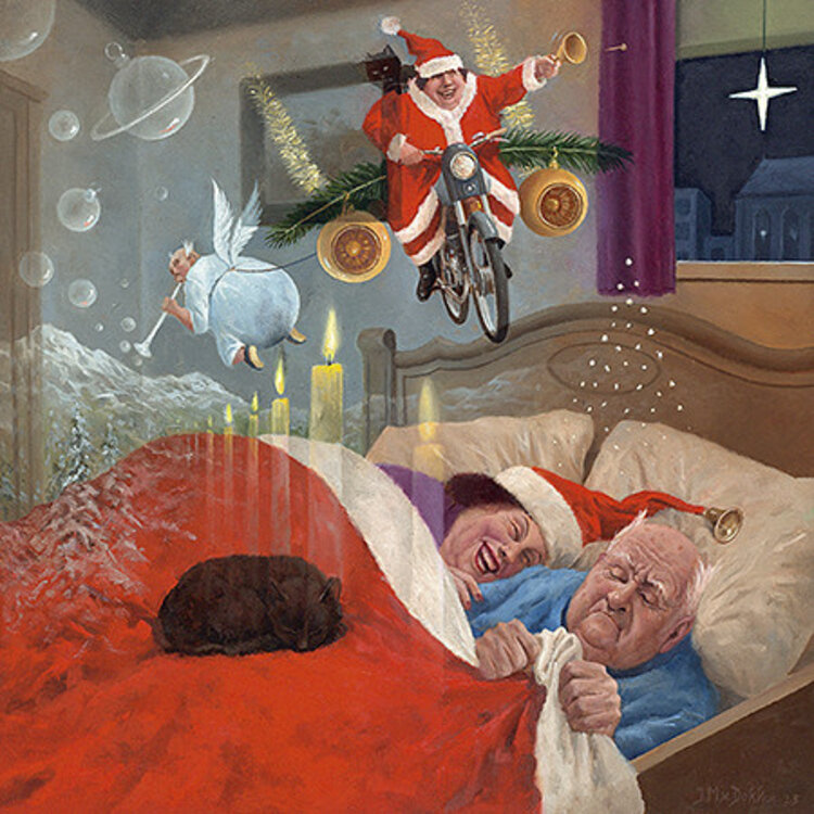 Art Revisited kerstkaart Marius  van Dokkum - kerstdroom
