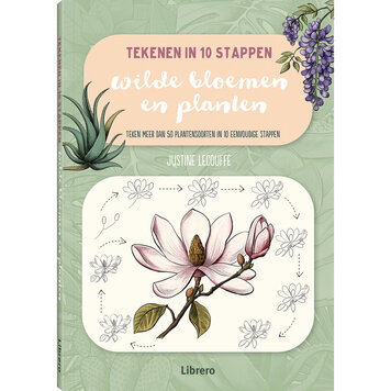 Librero Wilde bloemen en planten (tekenen in 10 stappen) - Justine Lecouffe