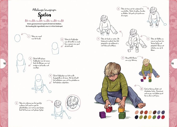 Librero boek: lichaamsposes (tekenen in 10 stappen) - Justine Lecouffe