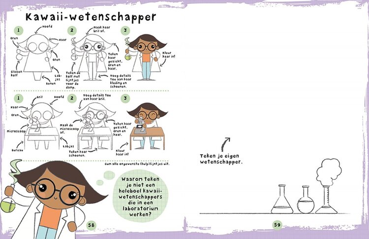 Librero boek Kawaii schattige mensen (stap voor stap) -Isobel Lundie