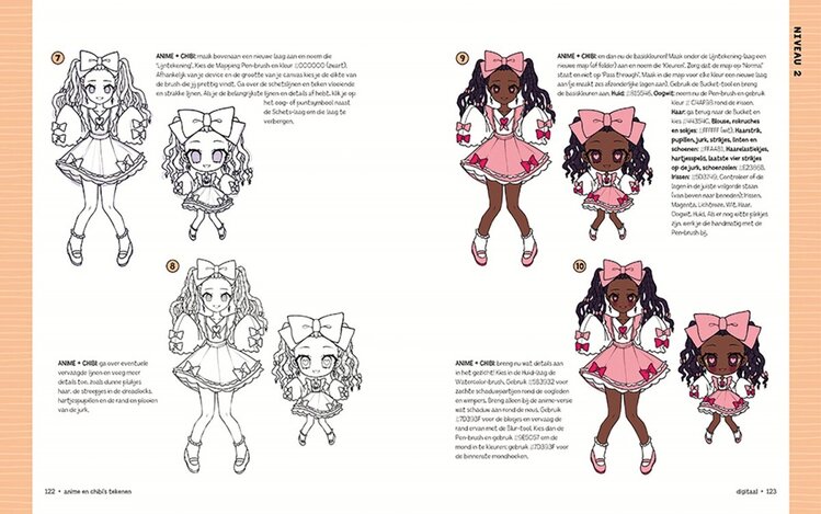 Librero boek, Anime en chibi's tekenen - Yoai