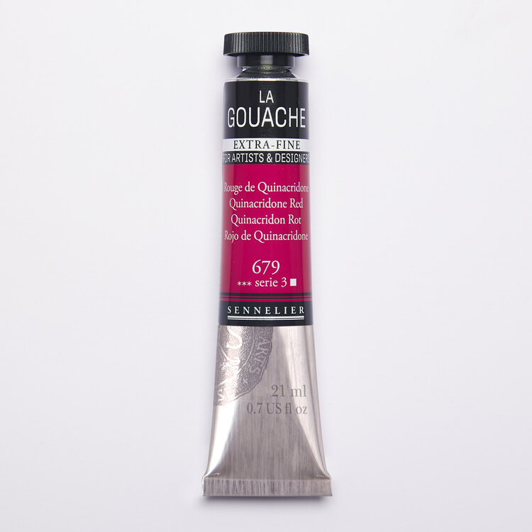 Sennelier 679 quinacridone red (primary) - gouache 21ml extra fine