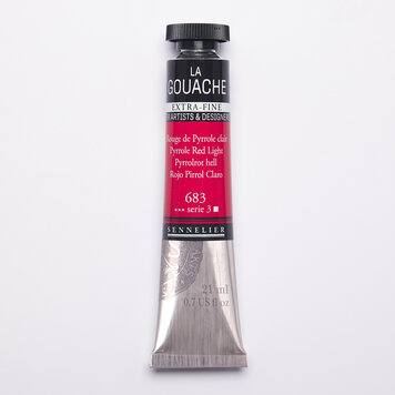 Sennelier 683 pyrrole red light - gouache 21ml extra fine