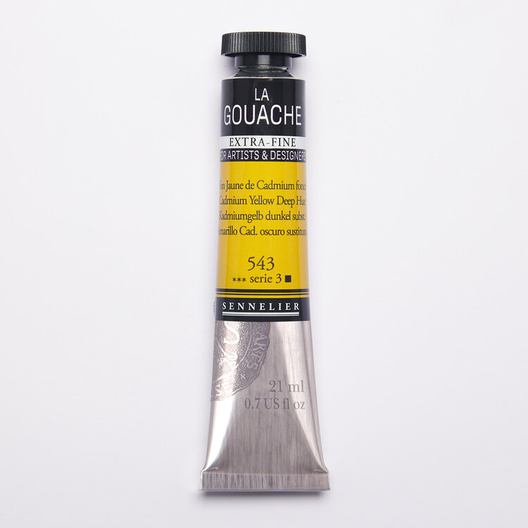 Sennelier 543 cadmium yellow deep hue - gouache 21ml extra fine
