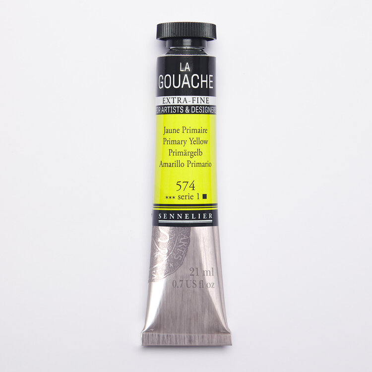 Sennelier 574 primary yellow - gouache 21ml extra fine