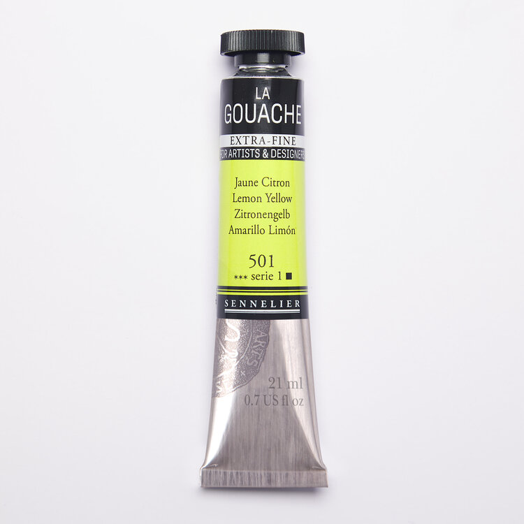 Sennelier 501 lemon yellow - gouache 21ml extra fine