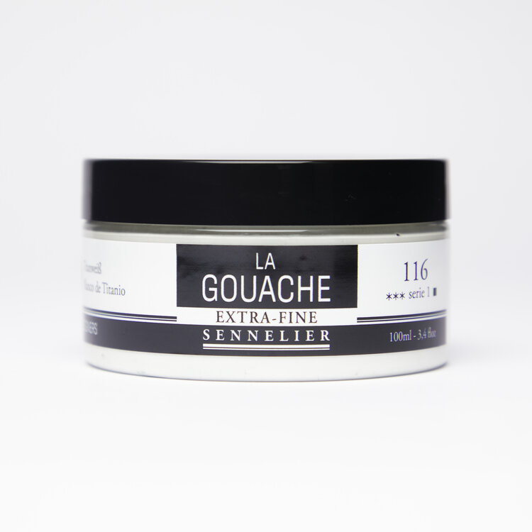 Sennelier 116 titanium white - gouache 100ml extra fine
