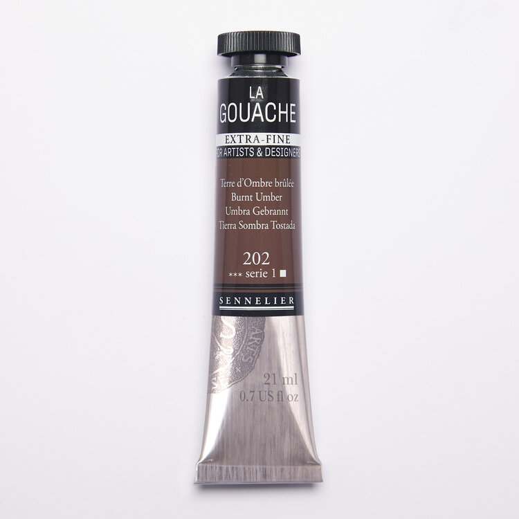 Sennelier 202 burnt umber - gouache 21ml extra fine