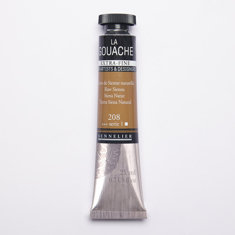 Sennelier 208 raw sienna - gouache 21ml extra fine