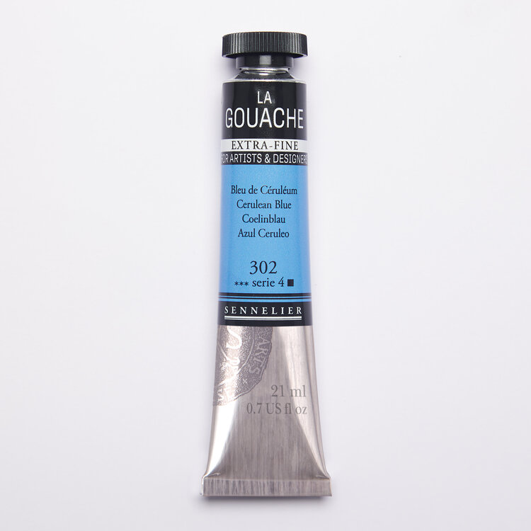 Sennelier 302 cerulean blue - gouache 21ml extra fine