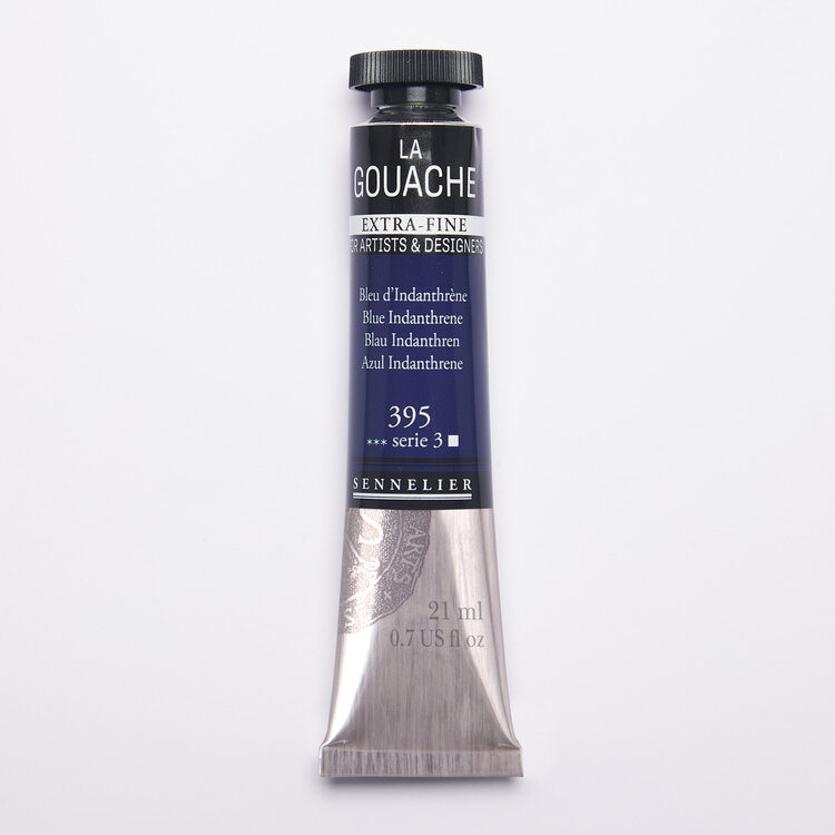 Sennelier 395 blue indanthrene - gouache 21ml extra fine