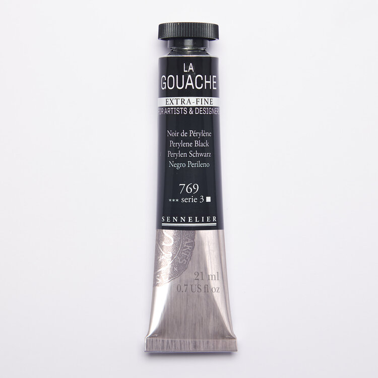Sennelier 769 perylene black  - gouache 21ml extra fine