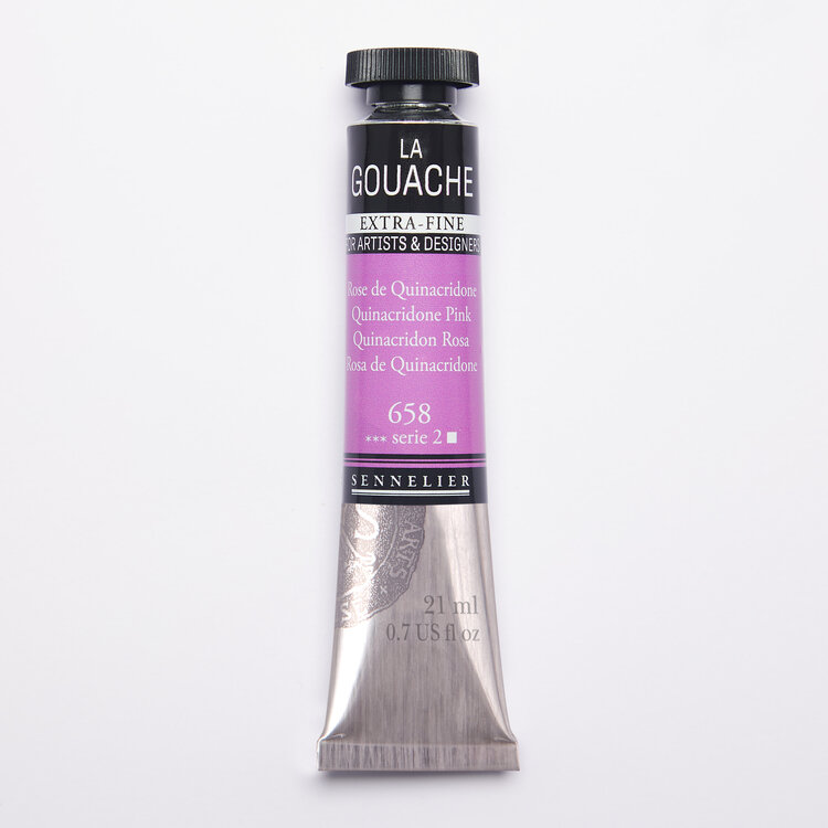 Sennelier 658 quinacridone pink  - gouache 21ml extra fine
