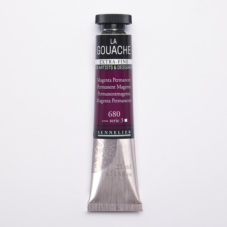 Sennelier 680 permanent magenta  - gouache 21ml extra fine