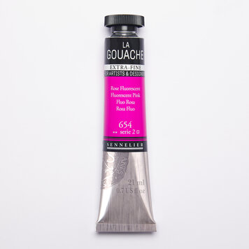 Sennelier 654 fluorescent pink  - gouache 21ml extra fine