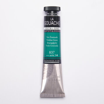Sennelier 837 viridian green  - gouache 21ml extra fine
