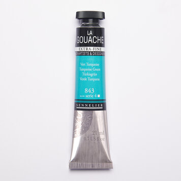 Sennelier 843 turquoise green  - gouache 21ml extra fine