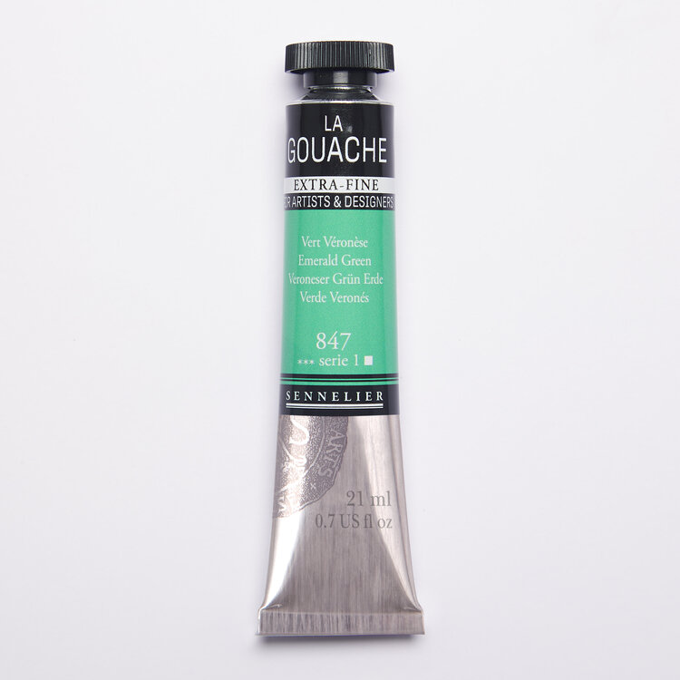 Sennelier 847 emerald green  - gouache 21ml extra fine