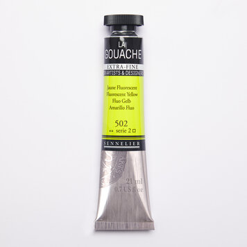 Sennelier 502 fluorescent yellow  - gouache 21ml extra fine