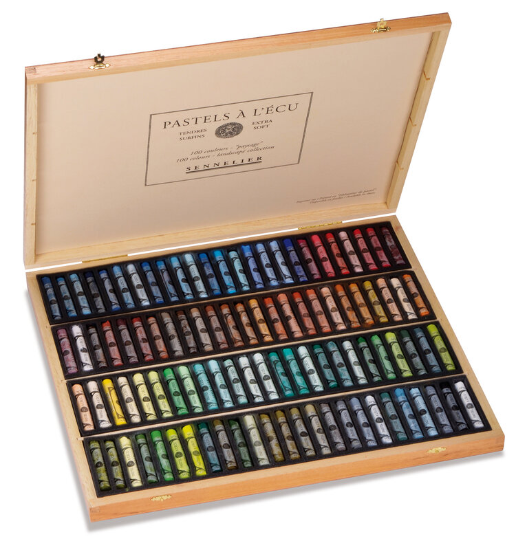 Sennelier Houten kist voor 100 softpastels (leeg)