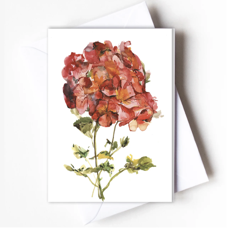 Ping He Art red dream - wenskaart met envelop