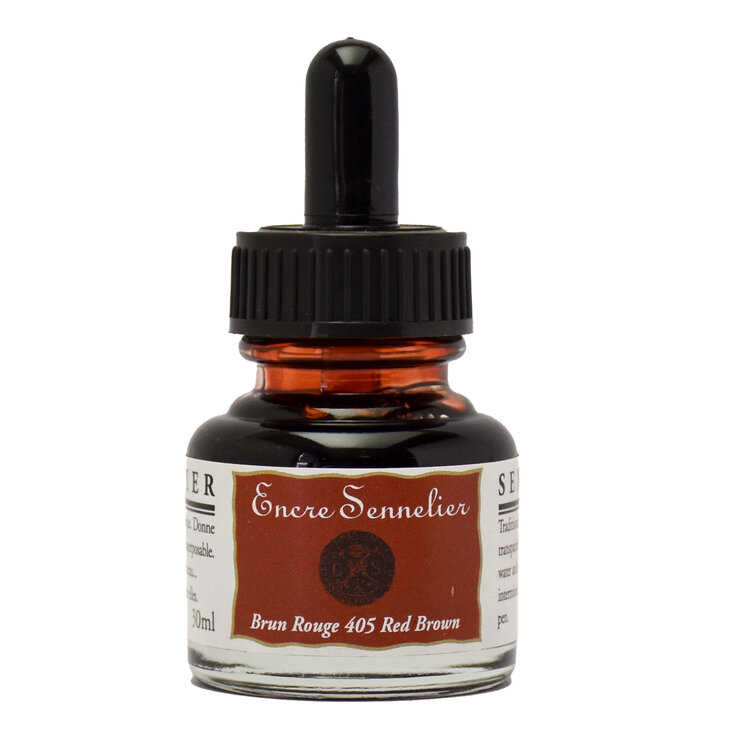Sennelier 405 tekeninkt 30ml - red brown