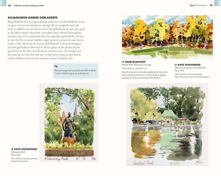 Librero boek, Schetsen met de werking van licht - Katie Woodward