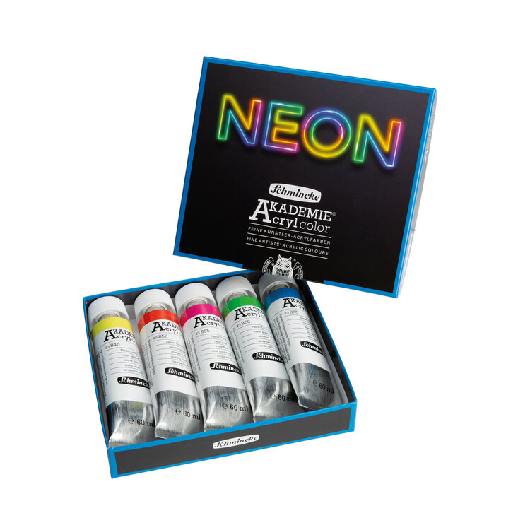 Schmincke Neon acrylverf Akademie 5x 60ml